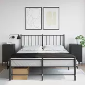 Vidaxl vidaXL Nočne omarice, komplet 2, črne, 36x39x68 cm, jeklo