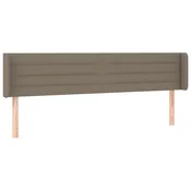 Vidaxl Vzglavje z ušesi taupe 183x16x78/88 cm blago