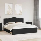 vidaXL vidaXL Konstrukcija postelje Črna 180 x 200 cm Masivno borovo les, (5000102138)