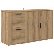 Vidaxl Strani šal Umetni hrast 100 x 33 x 59.5 cm Konstruiran les