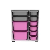 HANAH HOME Višenamenska polica Zen 2D2K6U White Grey Pink