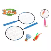 Gametime Loparčki za badminton 44x22 cm 2 kosa s skodelicami 2 kosa - mešanica barv