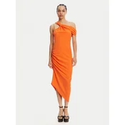 Versace Jeans Couture Cocktail obleka 78HAO903 Oranžna Slim Fit