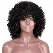 Korbi Kratka Črna Afro Lasulja s 20cm W15