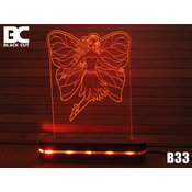 Black Cut 3D Lampa Vila RGB