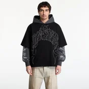 Mikina PLEASURES Dragon Layered Hoodie Faded Black XXL