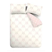 Rožnata enojna posteljnina 135x200 cm Pretty Bows – Catherine Lansfield