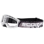 Motocross naocale Scorpion E24 bijelo-crne s prozirnim pleksiglasom