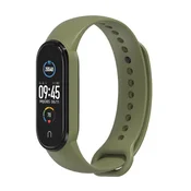 OEM Silikonski pasek za XIAOMI Mi Band 5/6/7, zelen (08)