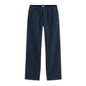 Tommy Jeans Hlače Jaimie Relaxed Pinstripe marine/bela