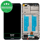 Huawei Y7 Prime (2018) - LCD zaslon + steklo na dotik + okvir (Black) TFT