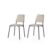 Hanah Home Set trpezarijskih stolica Lima 4551 V2, 2 komada, Prljavo Beli