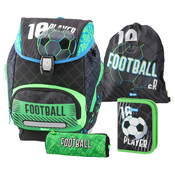 Šolska torba Logic set 4v1 Neon Football - Nogomet
