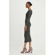Obleka Moschino Jeans siva barva, 0481.8201