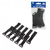 Logilink cicak trakice za vezivanje kablova 150 x 20 mm, 10kom, crna