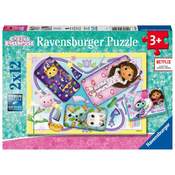 Ravensburger - Puzzle 2x12 Gabina mačja hiša - 40 - 99 kosov
