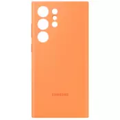 Samsung Silikonski ovitek Silicone Case za Galaxy S23 Ultra - Oranžen