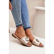 S. BARSKI Womens sandals on flat heel with decorative detail
