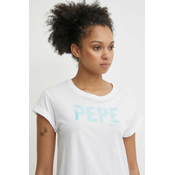Pamucna majica Pepe Jeans JANET za žene, boja: bijela, PL505836