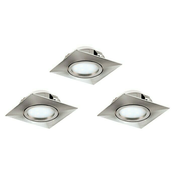Eglo 78758 - SET od 3 ugradne LED stropne svetiljke PINEDA LED/6W/230V