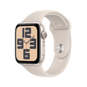 Apple Watch SE OLED 44 mm Digitalno 368 x 448 pikseli Ekran osjetljiv na dodir Bež Wi-Fi GPS