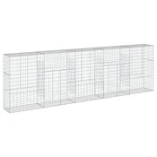 Vidaxl Gabionska košara s pokrovom 500x50x150 cm pocinkano železo