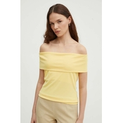 Majica Lauren Ralph Lauren ženska, rumena barva