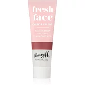 Barry M Fresh Face Cheek & Lip Tint vlažilno in sijoče rdečilo in šminka 2v1 10 ml Odtenek deep rose