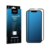 slomart MYSCREEN DIAMOND GLASS LITE prozorno steklo z lepilom FULL GLUE za Apple iPhone 13 Mini 5,4 črno