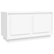 Vidaxl TV omarica bela 80x35x45 cm inženirski les