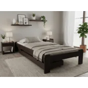 Ljubki dom Postelja ADA 90 x 200 cm oreh Posteljno dno: Brez posteljnega dna, Vzmetnica: Vzmetnica Deluxe 10 cm
