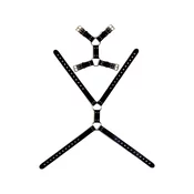 VIRGITE Moški bondage body v stilu harnessa MOD. 5 Črna