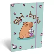 ICO: Lizzysuli Lollipop Capybara mapa z vzorcem in elastiko, A5