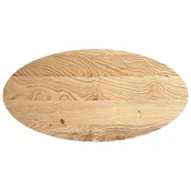 Vidaxl Mizna plošča 120x60x4 cm trdna hrastovina ovalna