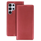 Onasi Velvet usnjena preklopna torbica za Xiaomi Redmi Note 15 Pro Plus 5G - rdeča