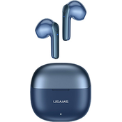 USAMS Earphones Bluetooth 5.1 TWS XH Series Dual mic blue BHUXH03