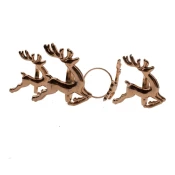 Kovinski obročki za prtičke v kompletu 4 ks Deer – Dakls
