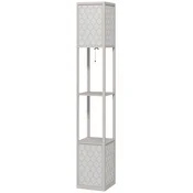 Homestar Stojalka za tla z 2 policama 26x26x156 cm črno-bela