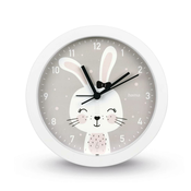 HAMA Dječji stolni sat Lovely Bunny s funkcijom alarma, nečujan