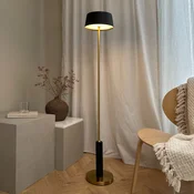 Dyberg Larsen LED talna svetilka Yoyo, črna, višina 125 cm - Dnevna soba/jedilnica - Dizajn - črna, medeninasta - Kovina