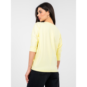 Svetlo rumena bluza s 3/4 rokavi