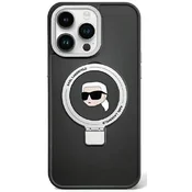 Karl Lagerfeld Karl Lagerfeld Obročno stojalo Karl Head MagSafe - ohišje za iPhone 15 Plus (črno)