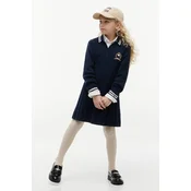 TOMMY HILFIGER Obleka PEANUTS mornarska/zlata/bela