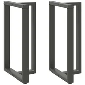Vidaxl vidaXL Noge za barsko mizo, 2 kosa, antracit, 60x35x(100-101) cm