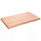 Vidaxl vidaXL Kopalniški pult svetlo rjave barve 100x60x(2-6) cm masiven les