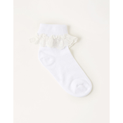 Monsoon Carape za devojcice Girl White Flower La, Bele