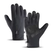 Zimske protuklizne sportske rukavice za dodirne ekrane - Velicina XL – Crna KP35506
