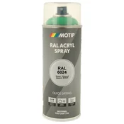 Industrijski akrilni lak sprej RAL HG 400ml Motip - RAL 6024 prometno zelena