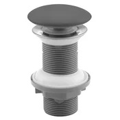 Odtok za umivalnik 5/4, click-clack, keramični zamašek, 20-70 mm, antracit - Črna - Isvea - 24 - Plastika - 5/4 - 14