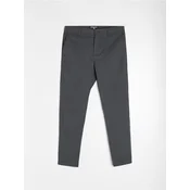 Sinsay - Slim-fit chino pantalone sa dodatkom viskoze - tamno siva